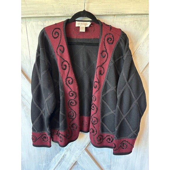 VINTAGE All Week Long Cardigan Sweater Women's Large L Cottagecore Grandmacore - Picture 1 of 5